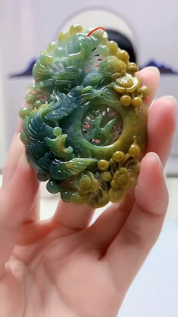 定制翡翠未镶嵌4852zm-毛货挂件60