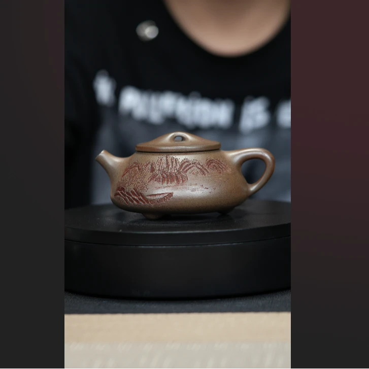 53106 宜兴原矿紫砂沉香泥景舟石瓢