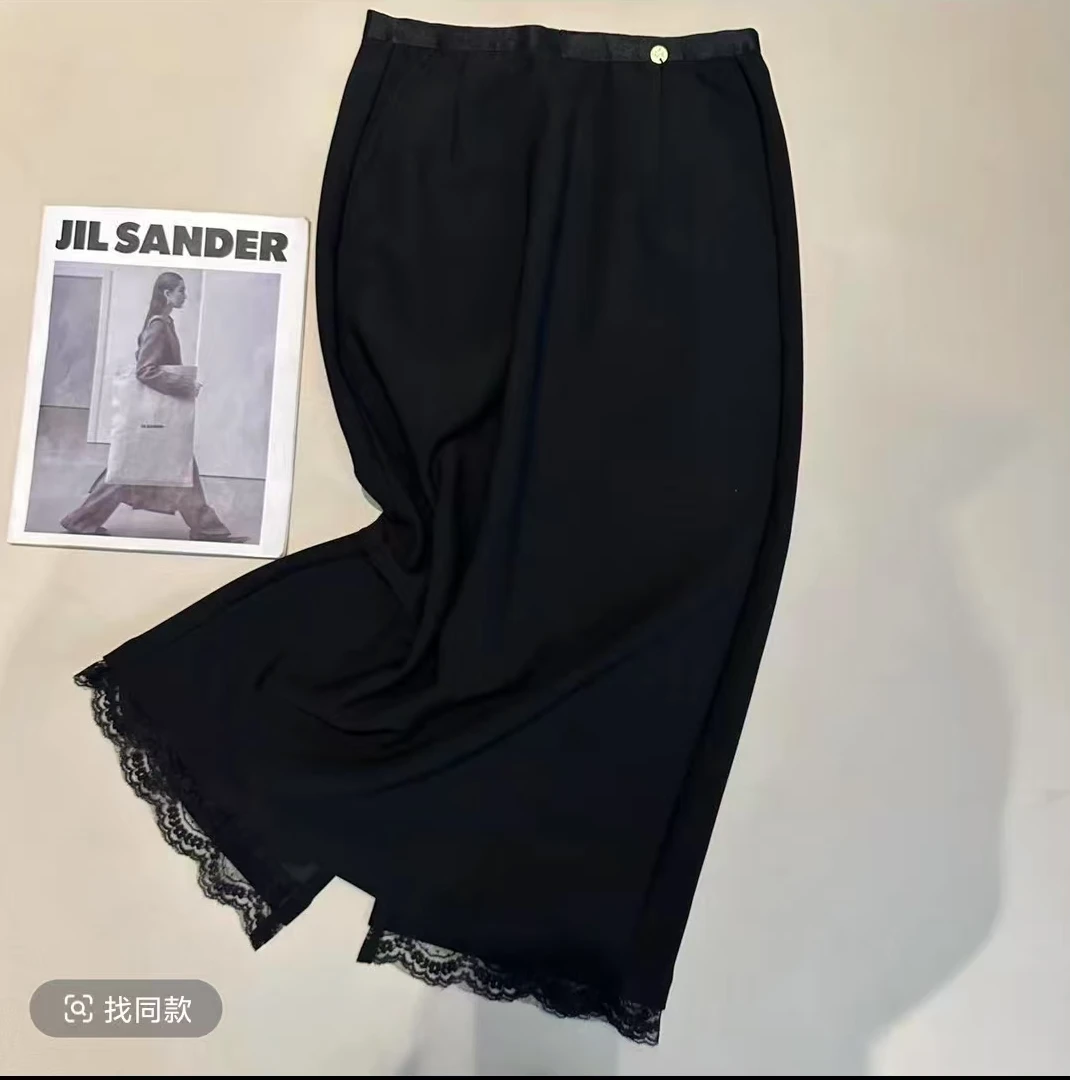 蕾丝K5512春秋设计时尚半身长裙女士设计感显瘦百