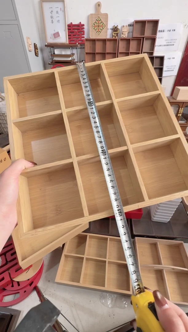 原木色九宫格微瑕拍下不退不换无售后