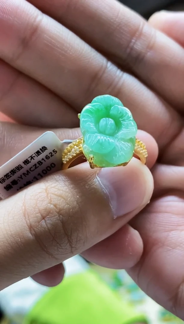 颈饰未镶嵌翡翠戒指