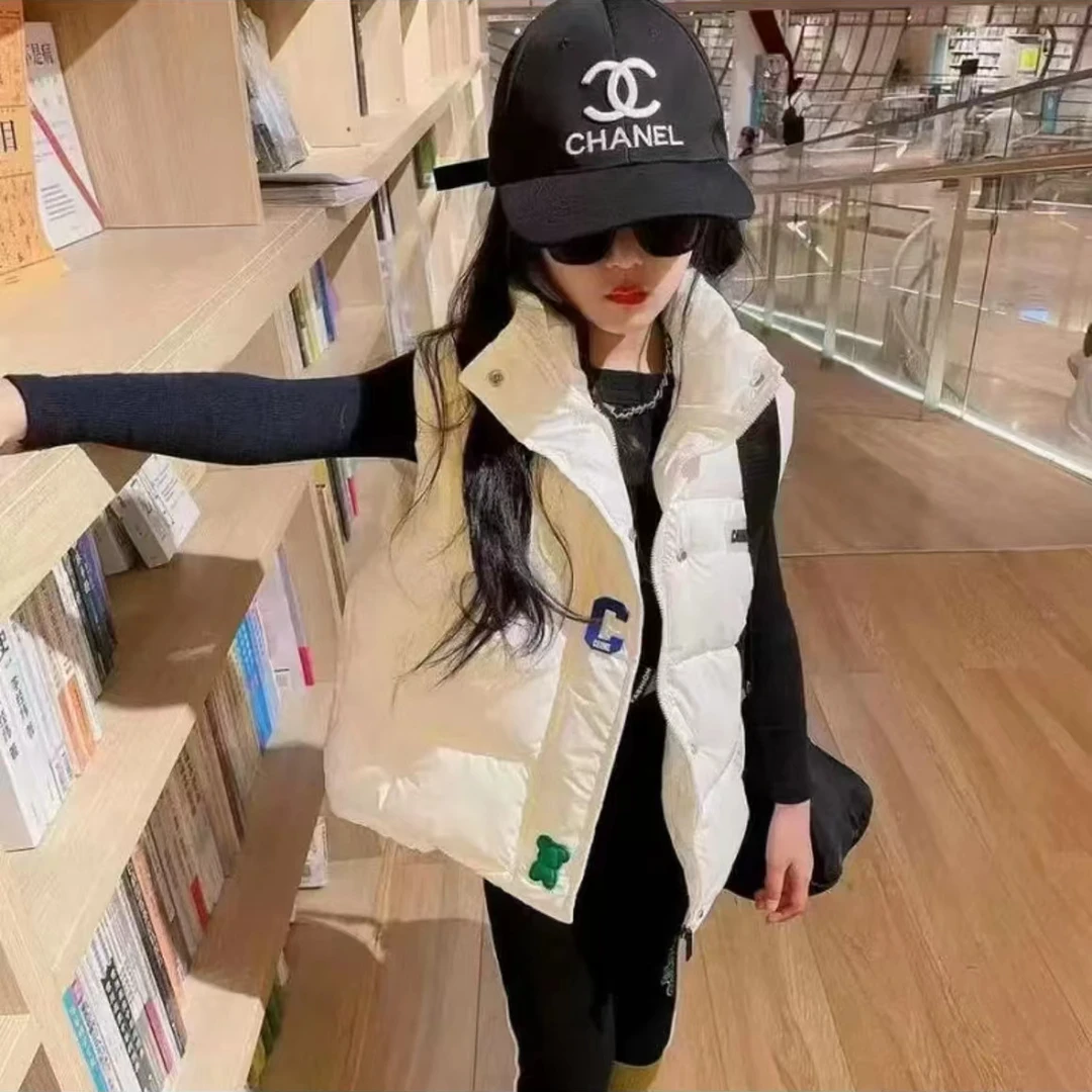 409079《白》精选韩版男女童百搭洋气潮流日常马甲