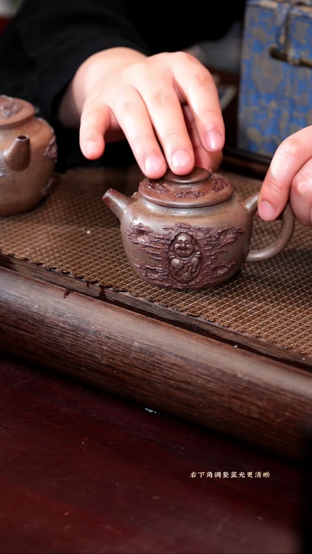 【闪购商品】紫砂茶壶进+巨轮珠 柴烧 180