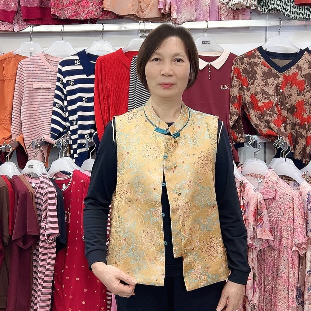 【金夫人妈妈装】新中式国风马甲高级无袖坎肩外穿马甲背心2508