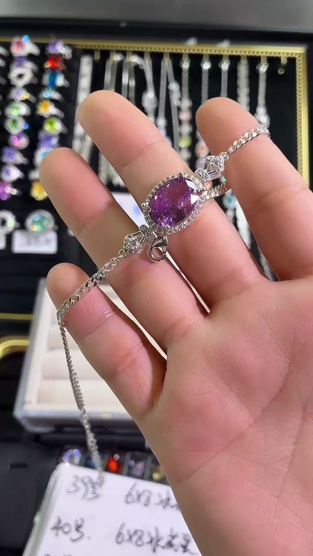 锆石铜合金43号 10*14蛋形 冰花空托