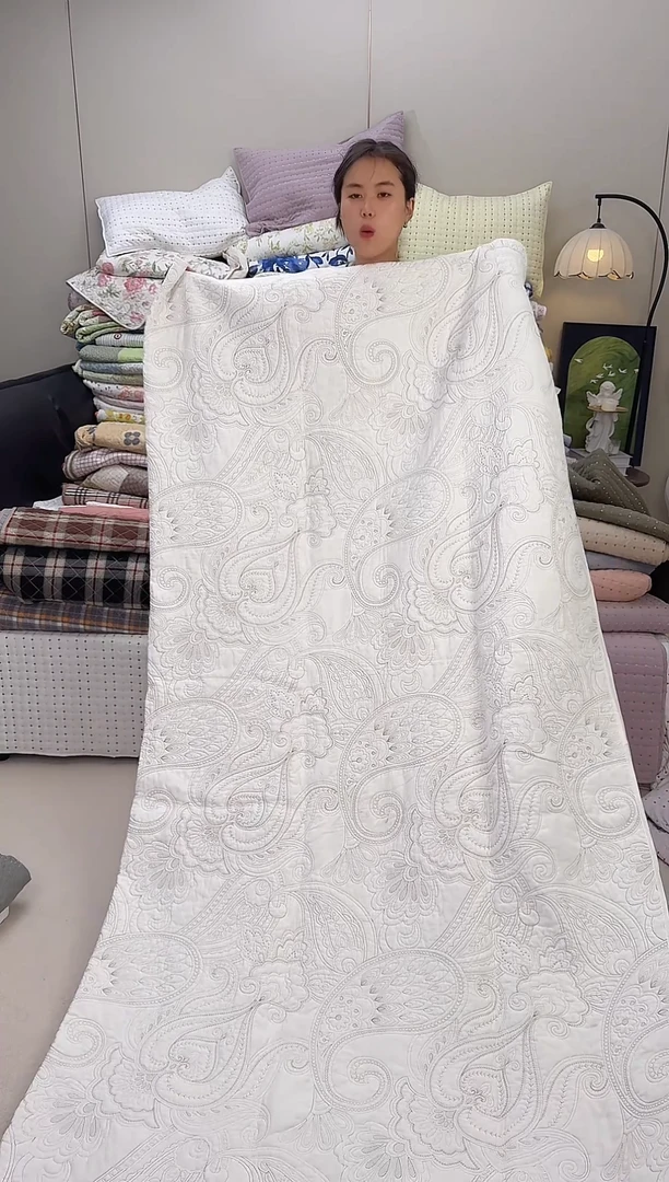 棉纯棉白色腰果花220*240