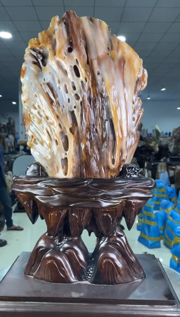 【闪购商品】硅化玉摆件未镶嵌100