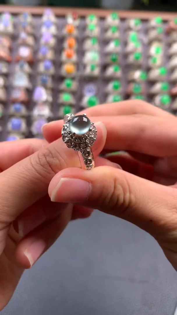 未镶嵌定制翡翠天然缅甸翡翠戒面10.28