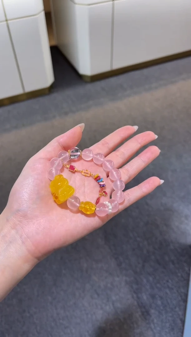 【闪购商品】琥珀珠宝奇石未镶嵌小熊