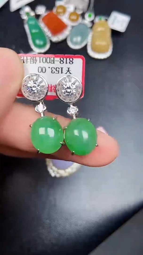 银S925镶嵌戒指翡翠2730