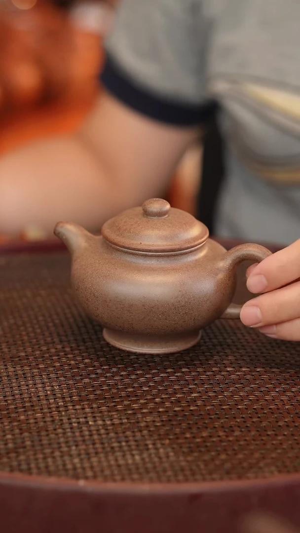茶壶紫砂掇只 还原烧 半手工 210cc