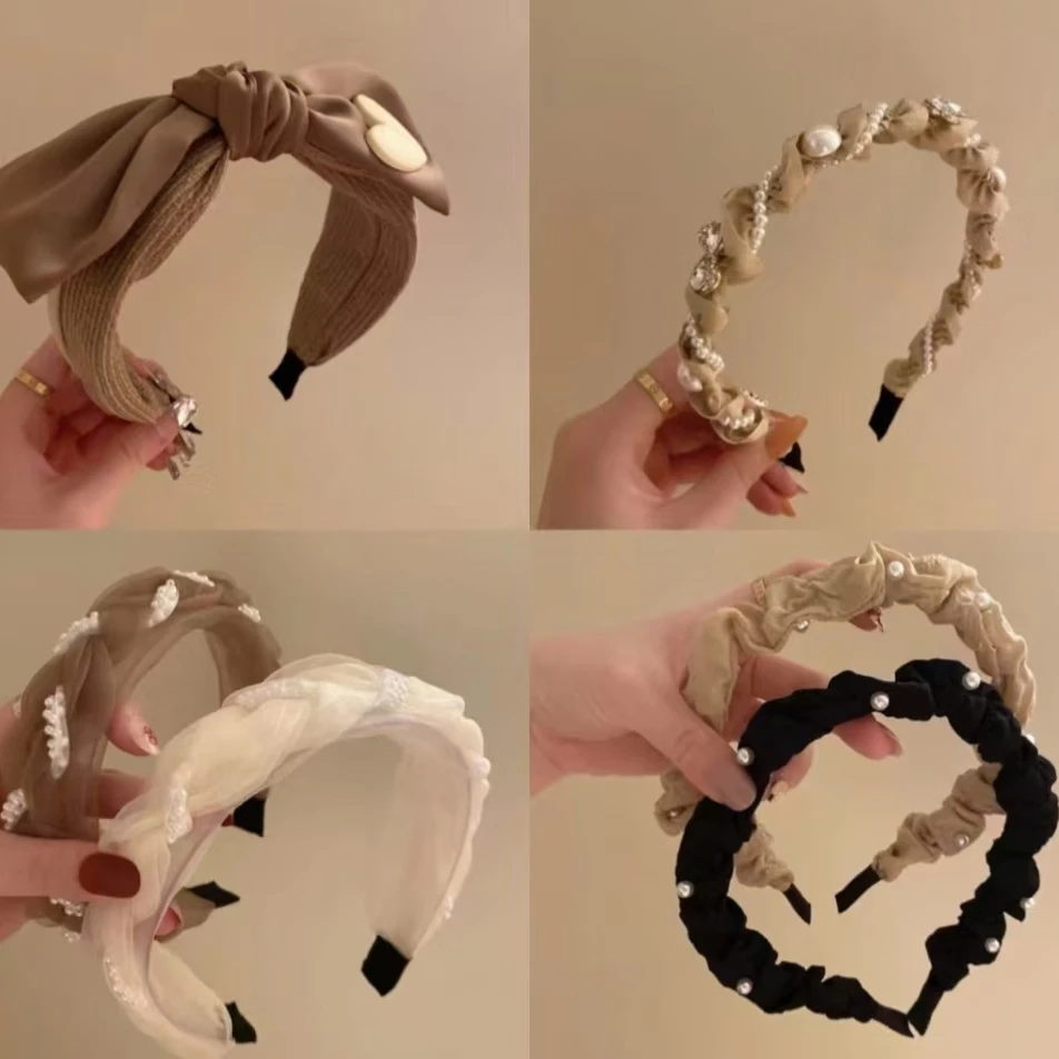 日韩女少女风发箍白色简约复古百搭甜美头箍网红饰品时尚韩版