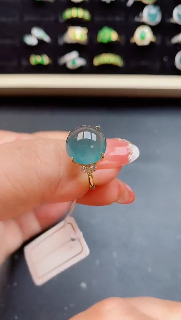 【闪购商品】翡翠戒指银S925镶嵌12121