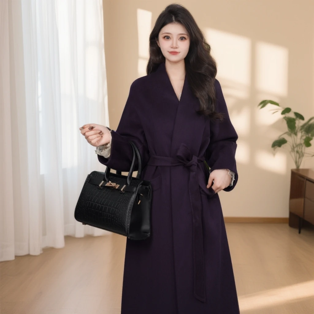 Gowani/乔万尼2025新款毛呢外套时尚女秋冬新款气质大衣EO4A030