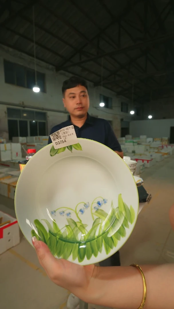 陶瓷景德镇高温釉下手绘陶瓷