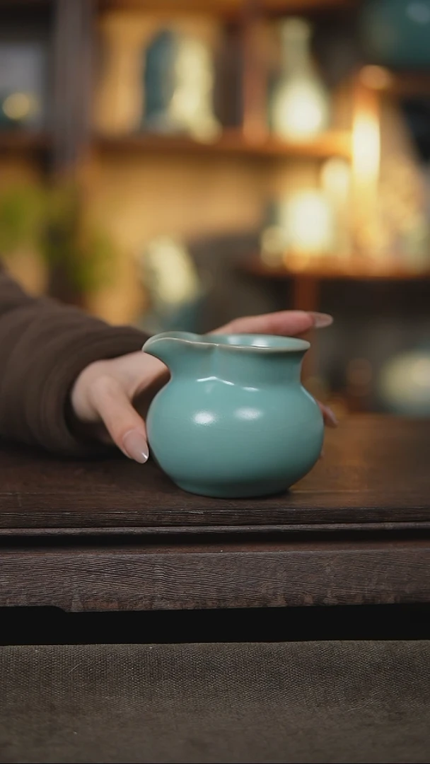 【闪购商品】杯仿古天青葫芦公道杯瑕