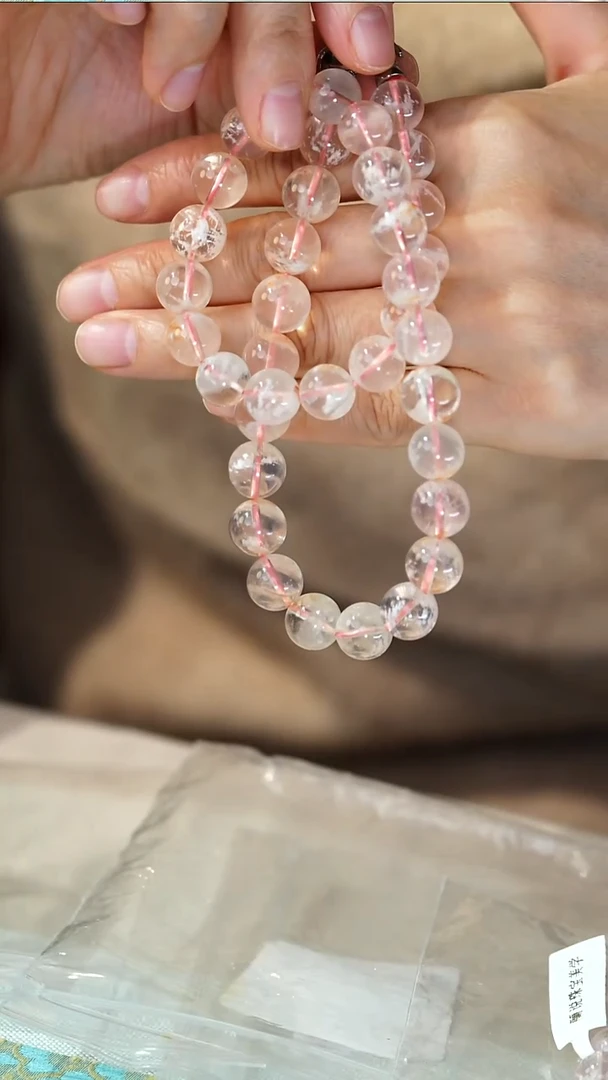 项链未镶嵌水晶粉雪花幽灵项链