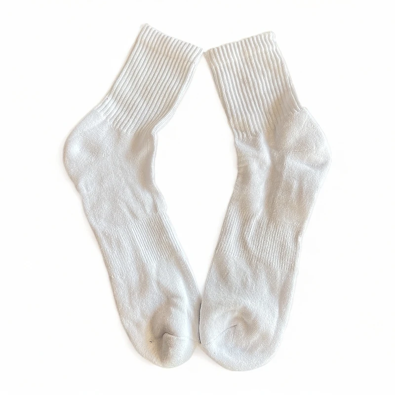 男女袜外贸袜，微脏微瑕介意勿拍，白色休闲吸汗中筒男士高腰纯棉