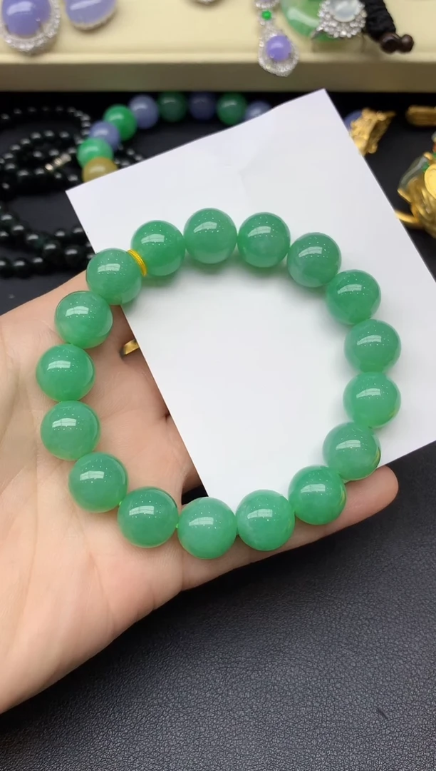 未镶嵌手串翡翠342-雪姐翡翠天天见