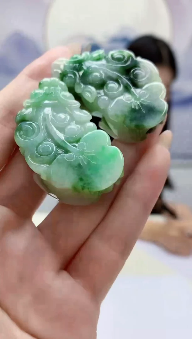 定制翡翠未镶嵌4812jw-毛货挂件42