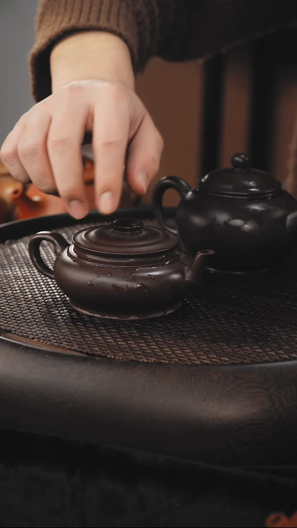 茶壶紫砂扁鼓 紫泥