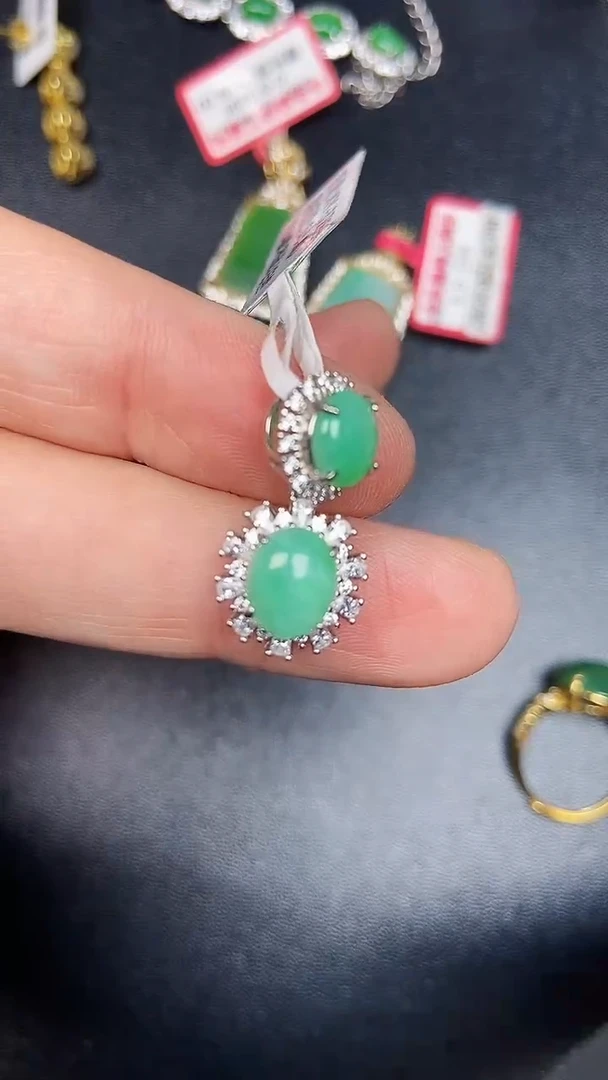 银S925镶嵌戒指翡翠2880