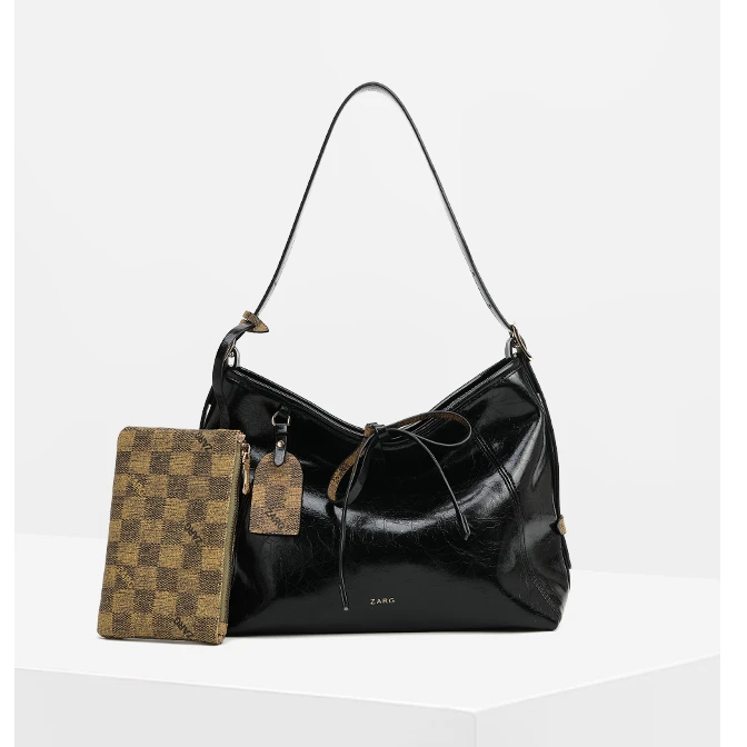 经典复古黑色时尚单肩斜挎包yq-60200