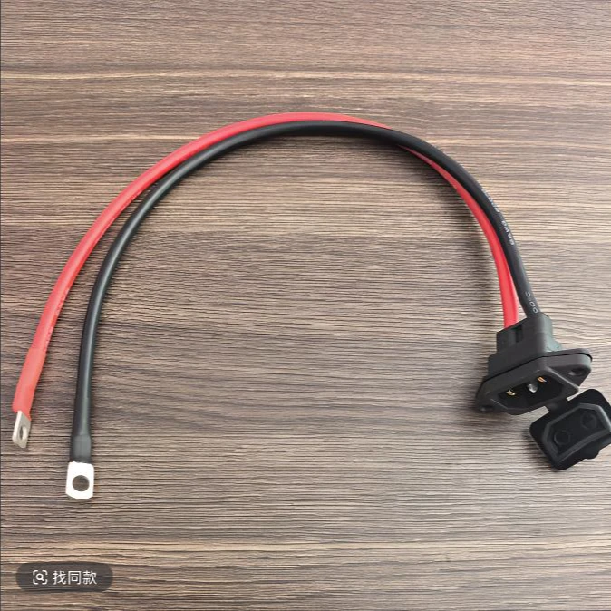 年终-电动车放电线40厘米8平方8AWG品字母座 放电线 充电线