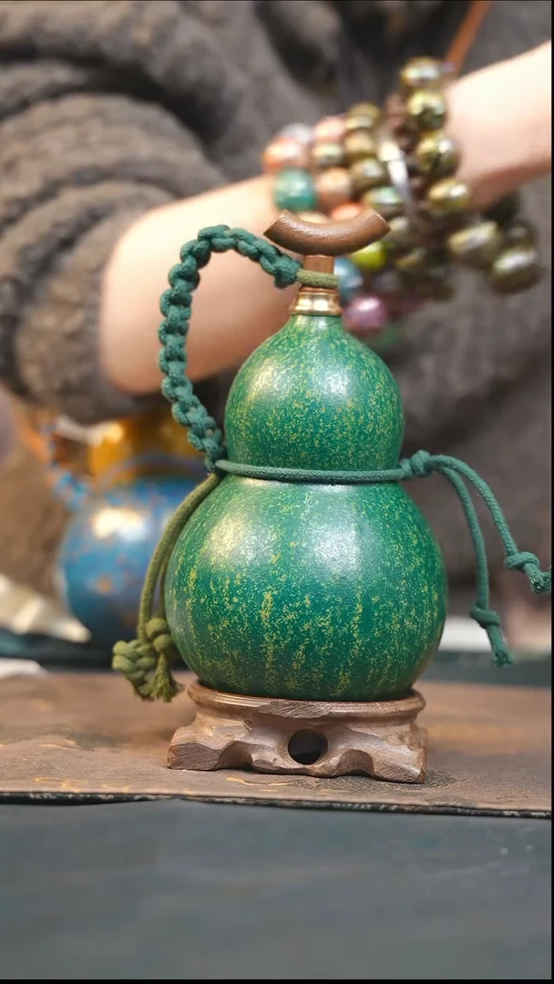 【闪购商品】XV233大漆酒葫芦不包手串及旋转底座