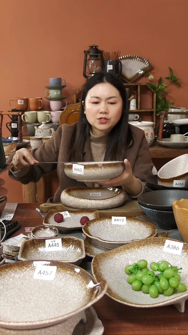 陶瓷A463 一只陶瓷粗陶深盘可能微瑕