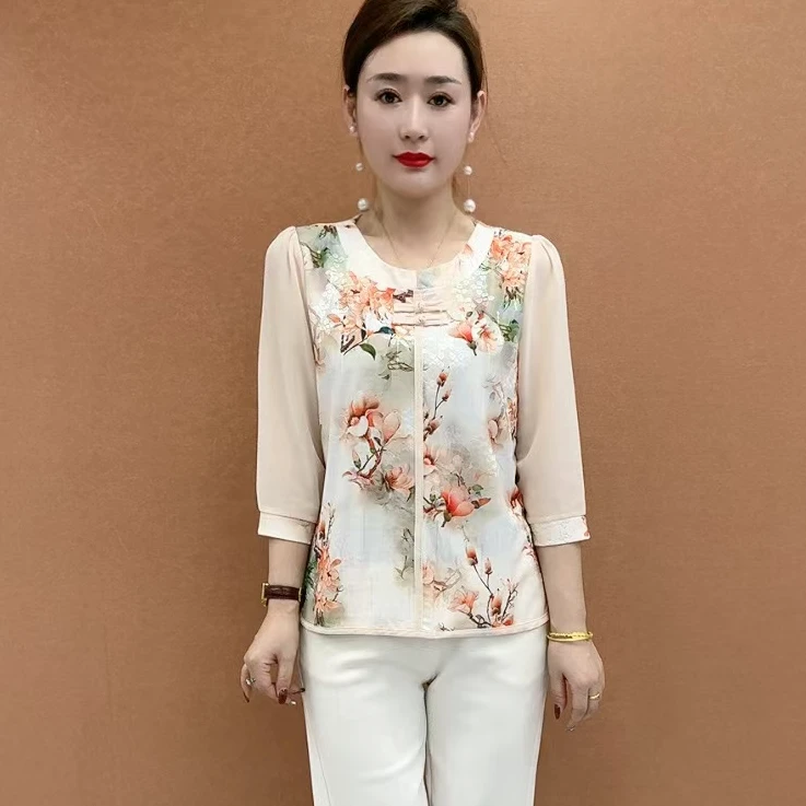 女士外穿圆领显瘦时尚洋气T恤