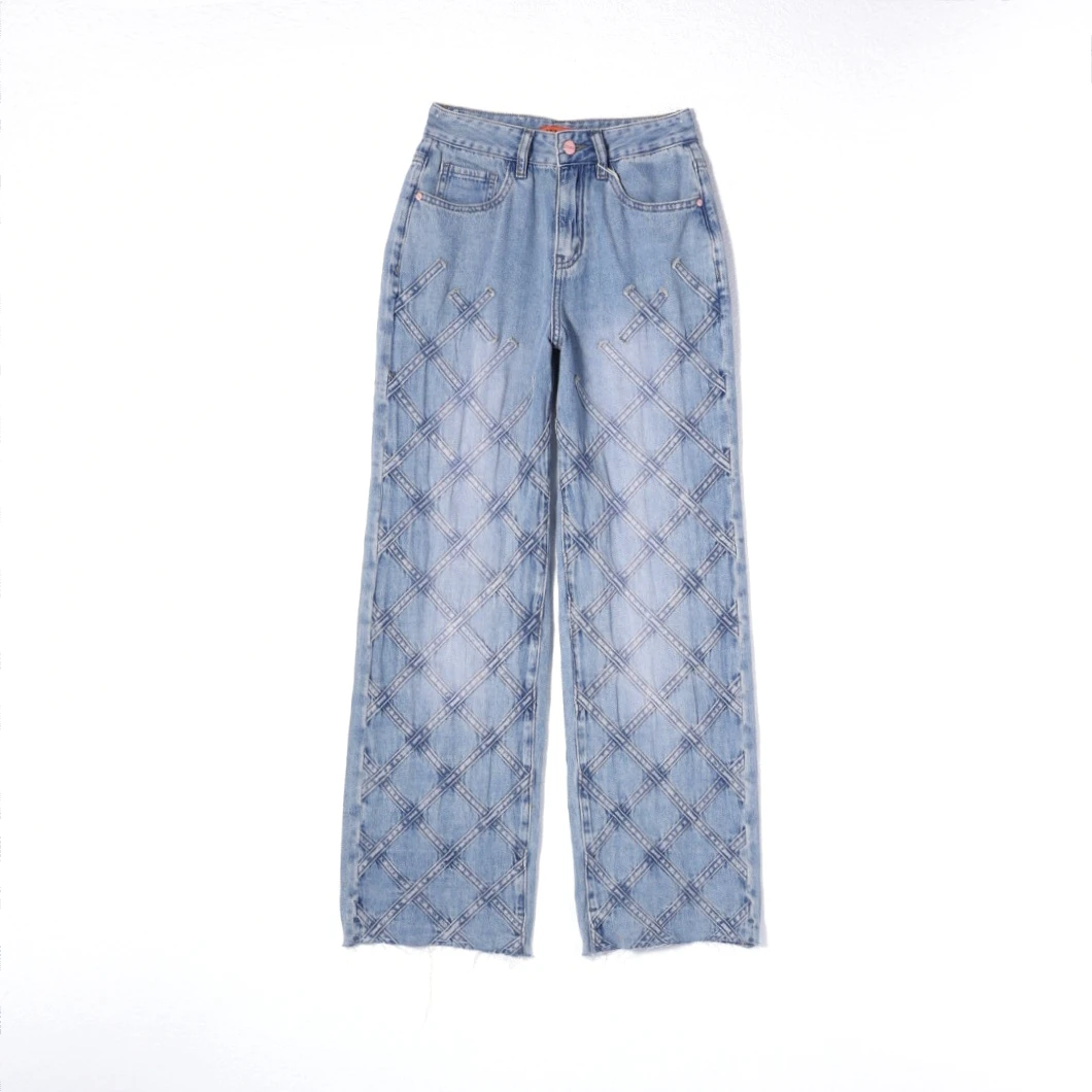 【知否】春季新款高腰窄版直筒裤百搭时尚女士牛仔裤休闲女裤