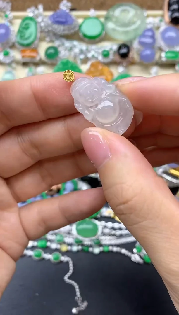 【闪购商品】翡翠颈饰18K金镶嵌5中国好珍宝