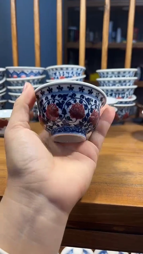 镹曰柴窑手工手绘青花