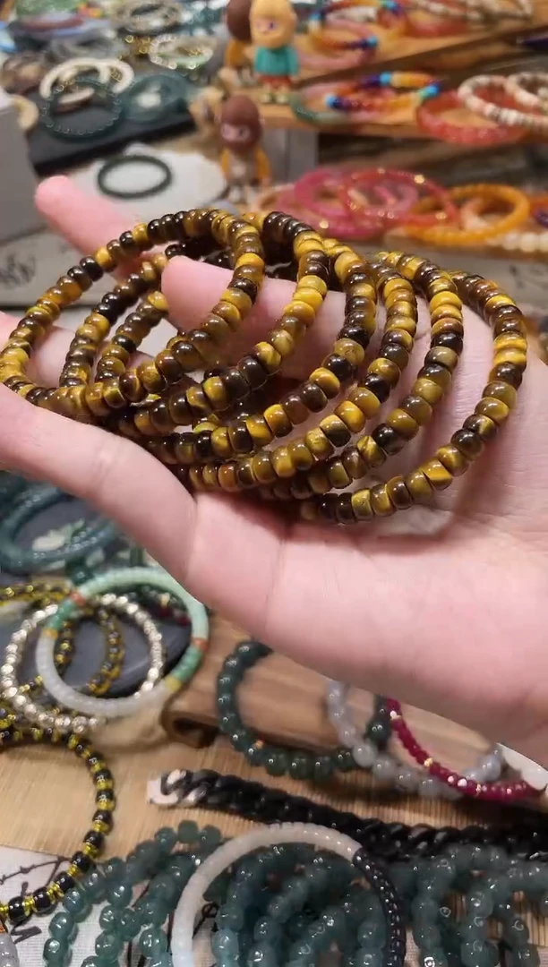 未镶嵌手串木变石6mm黄虎眼手串