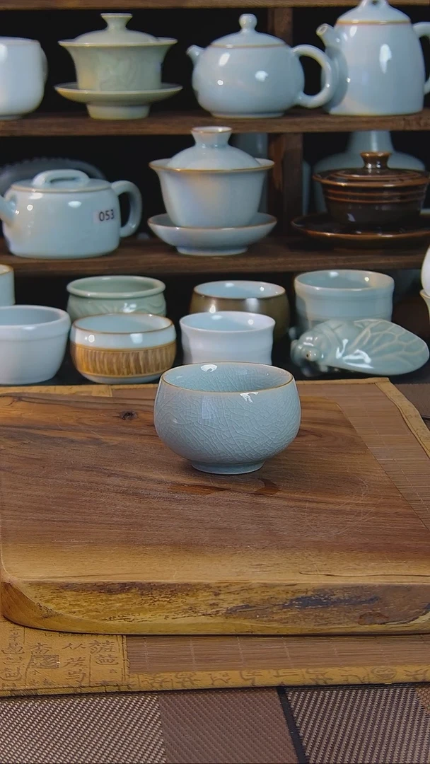 瓷片冰花釉禅定杯，一级品