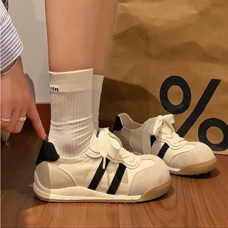 厚底德训鞋女2025新款夏季薄款透气女鞋芭蕾阿甘休闲运动鞋子爆款