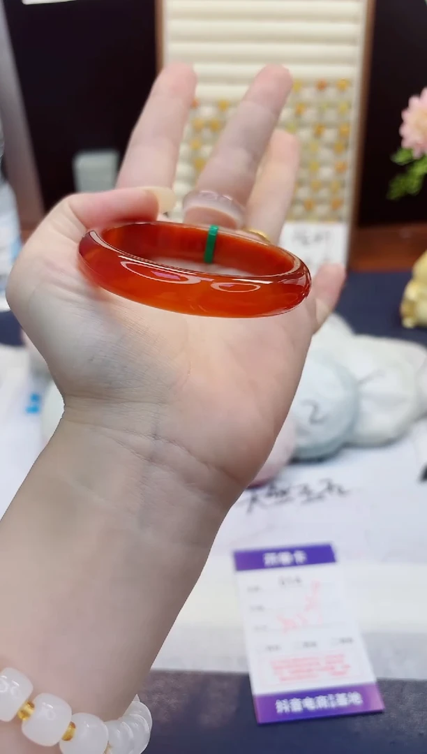 未镶嵌手镯石英质玉14-玛瑙-圈口53