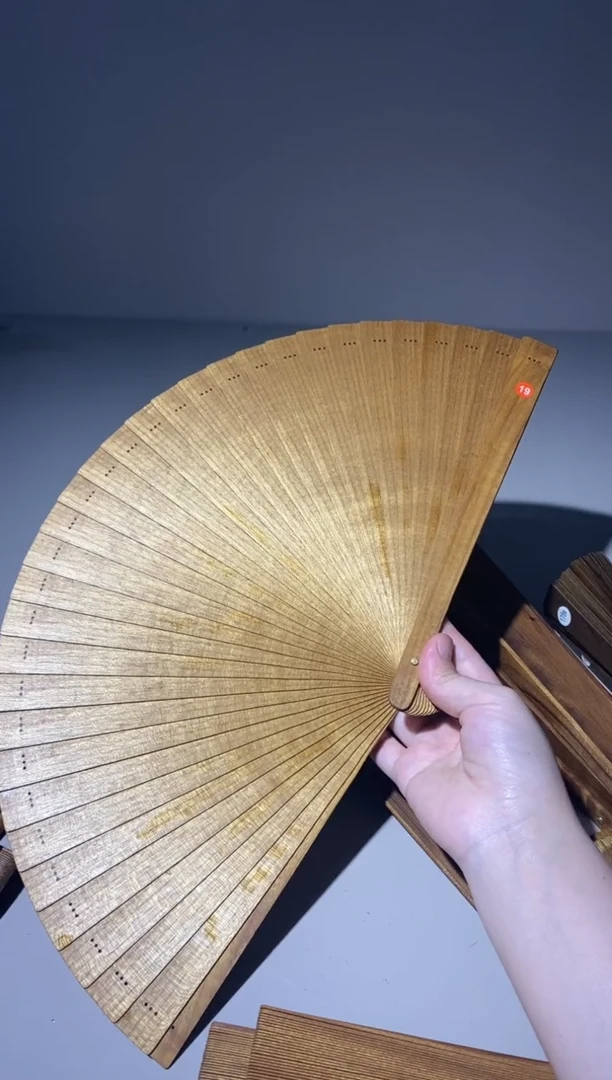 金丝楠24cm金丝楠木小叶桢楠扇19