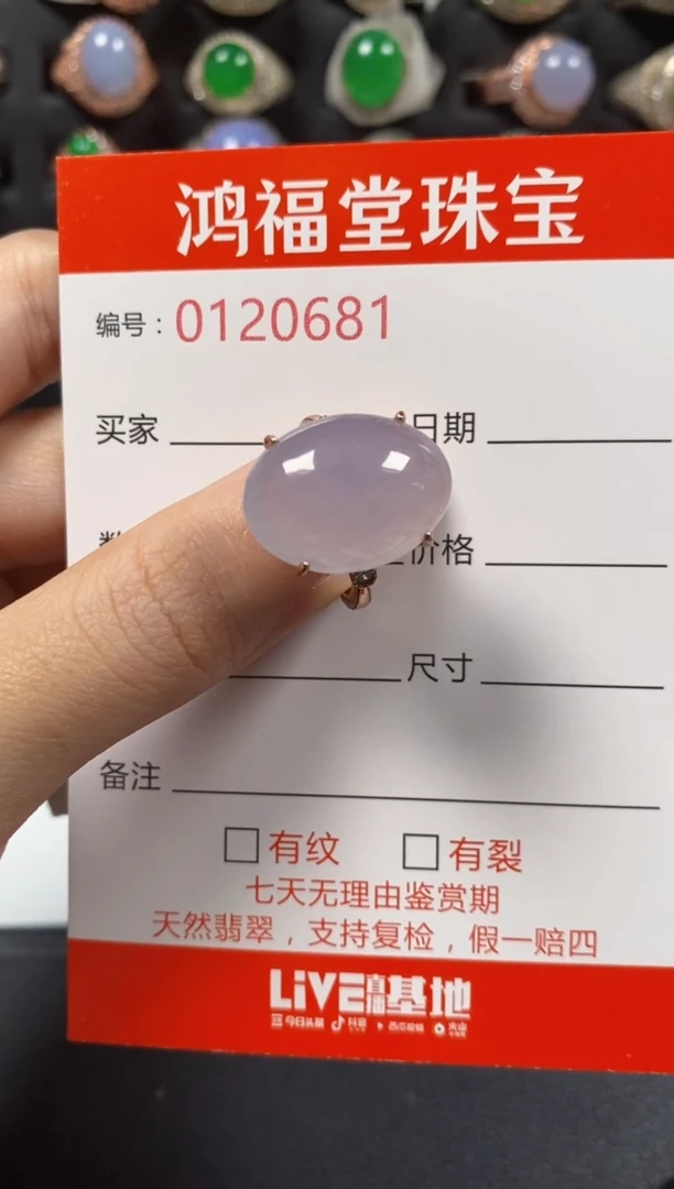 银S925镶嵌戒指翡翠0681