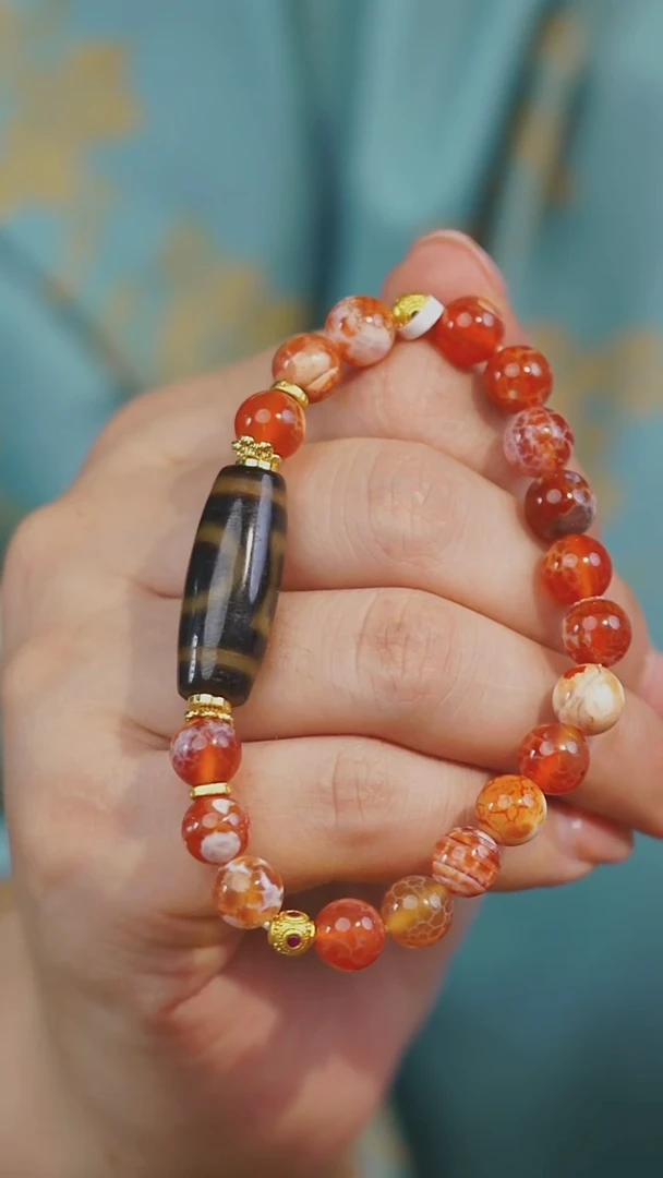 玛瑙/玉髓手串未镶嵌多样性发其一