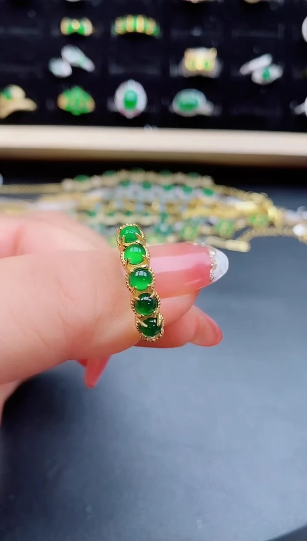 【闪购商品】翡翠戒指银S925镶嵌12121