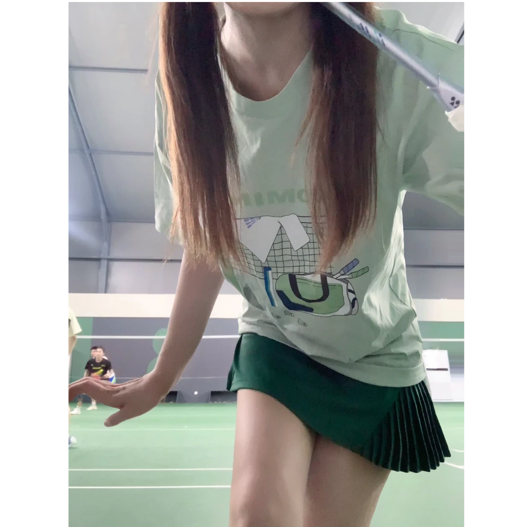 FANS STUDIO夏季羽球生活卡通羽毛球文化衫速干球服
