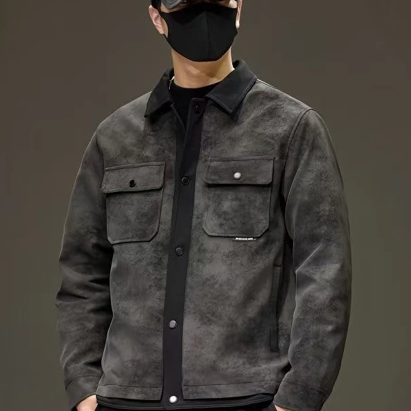 8822皮衣保暖男士冬季时尚衣服防寒衣休闲百搭
