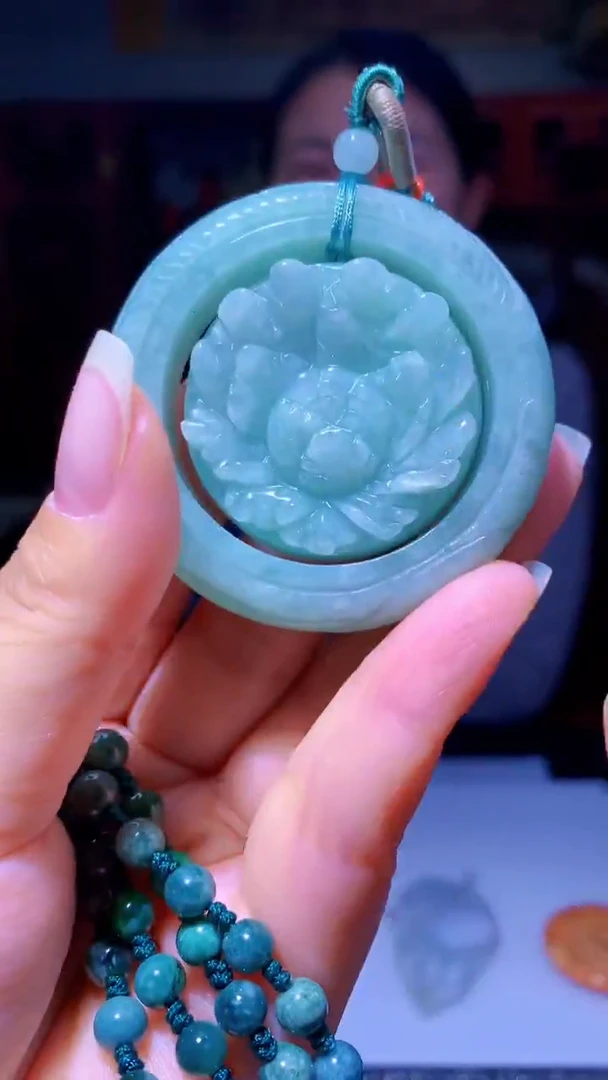 未镶嵌定制翡翠8013fh-毛货挂件(赠珠链)10