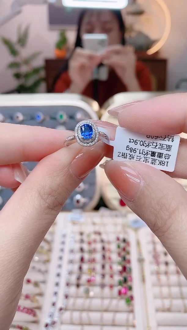 【闪购商品】蓝宝石18K金戒指18K金镶嵌1