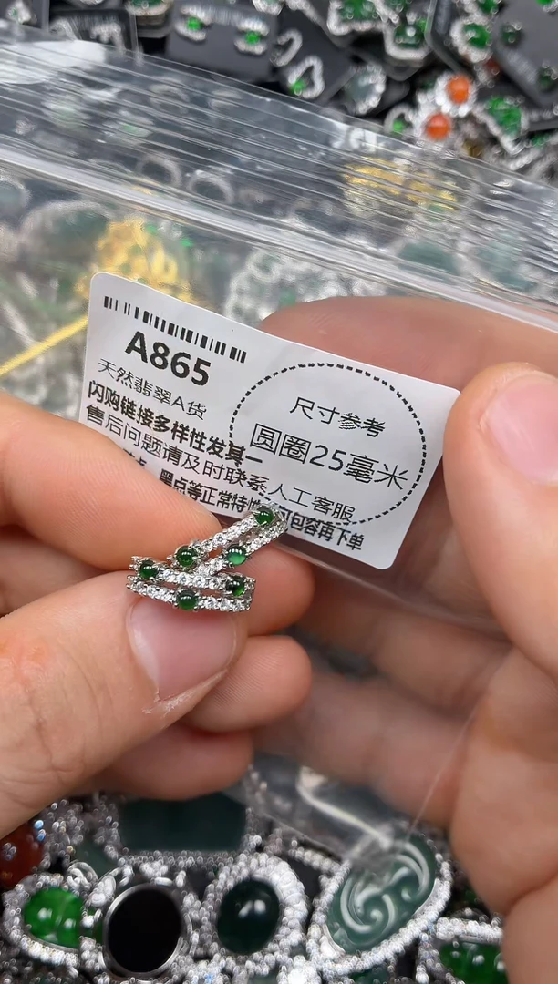 颈饰未镶嵌翡翠A865耳扣