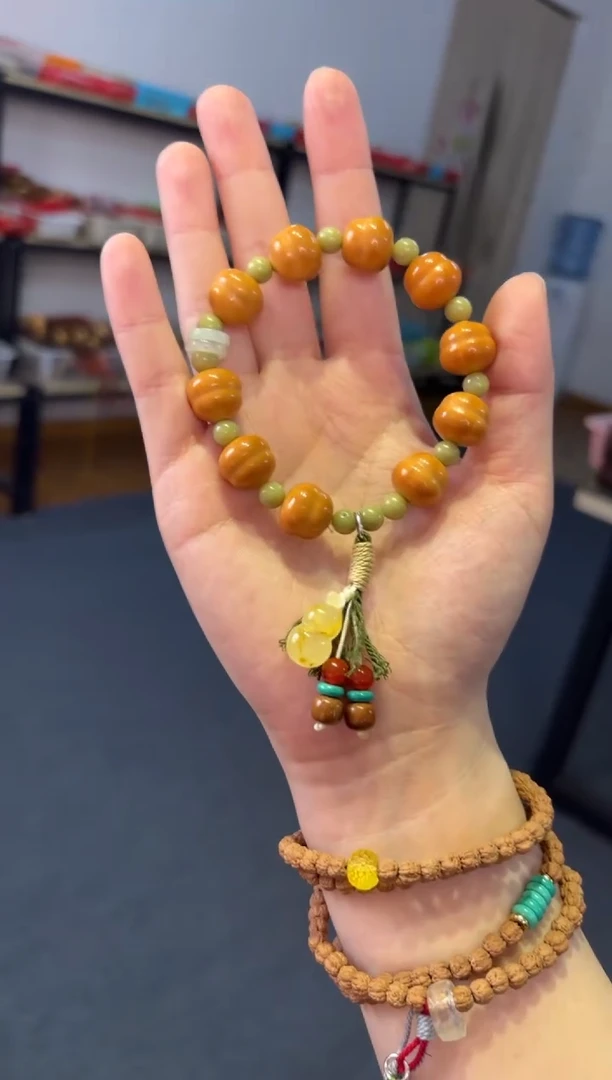 手链蜜蜡未镶嵌  12mm猴头蜜蜡【福气满满】单圈