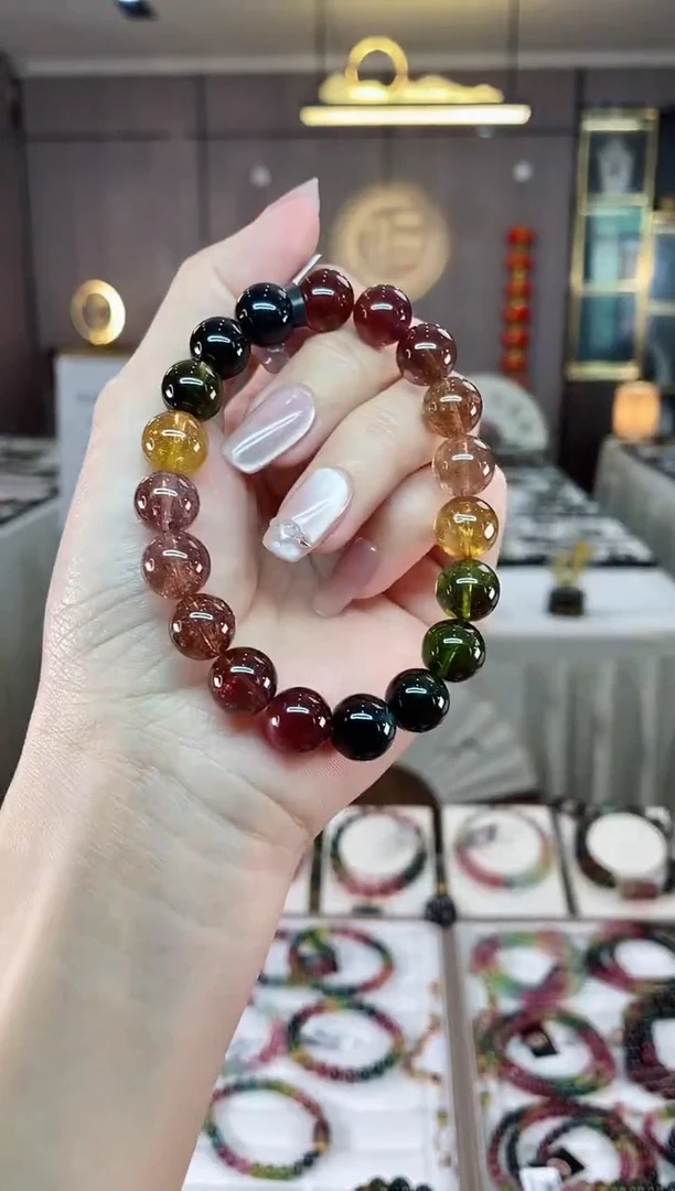 【闪购商品】碧玺单圈手串10mm+未镶嵌（多样性发一条）hon