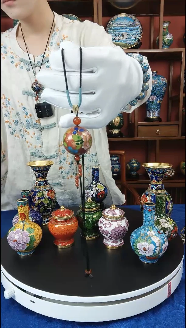手工艺品琉璃蝶恋花红色